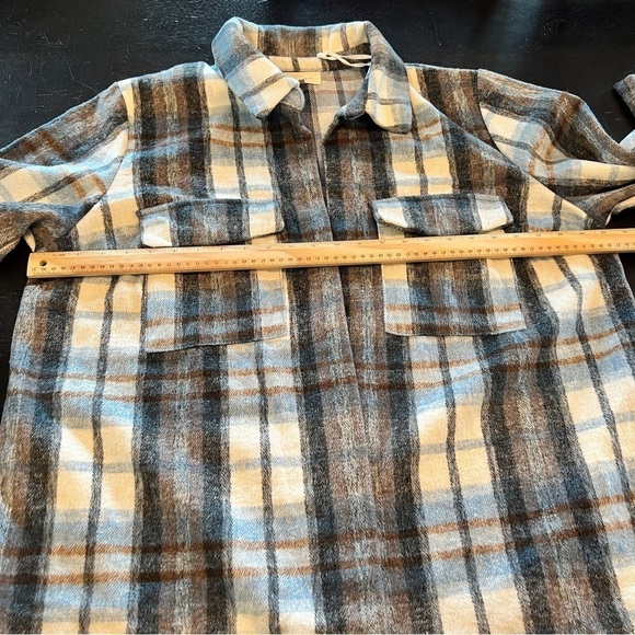 Melloday Plaid Shacket Longline Jacket size 2X - Picture 10 of 11